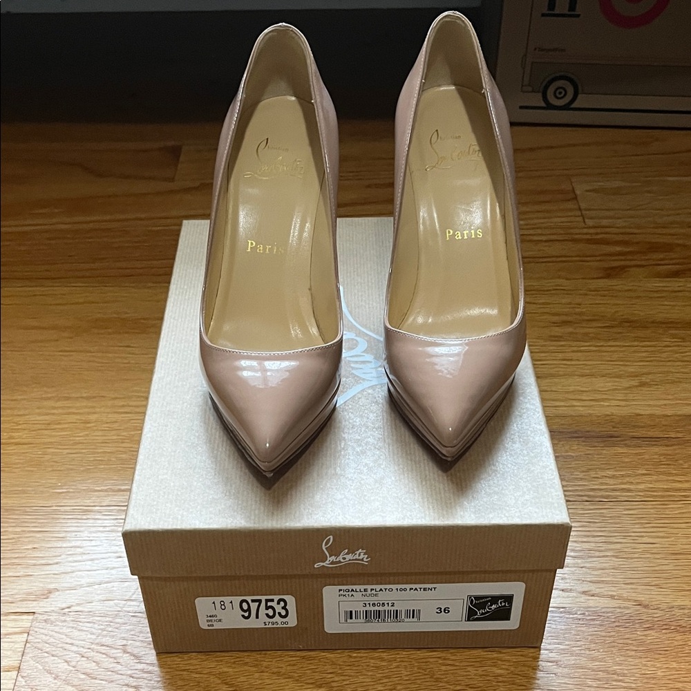 Christian Louboutin Blush Patent Leather Heels